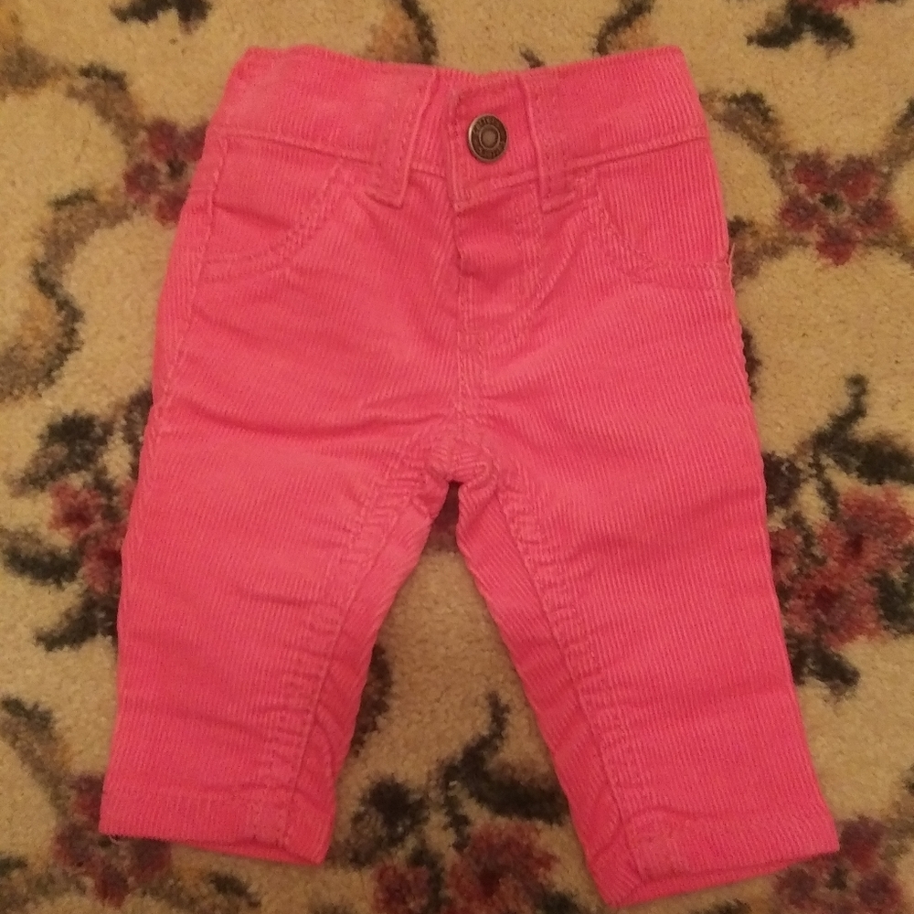 Pink corduroy pants. Newborn.